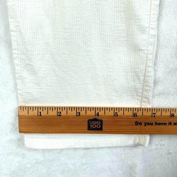 James Perse Cotton Linen Corduroy Pull On Relaxed Pants Womens 4 US XL Cream - Picture 7 of 8